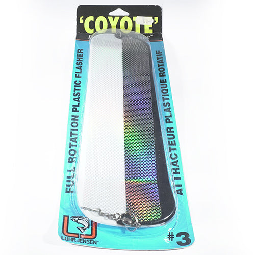 Luhr Jensen - Coyote Rotating Flasher - Black/White — Sportfiskeboden