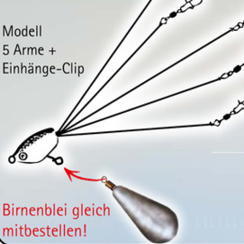 Behr - Trendex Alabama-rig (5 armar) - Med hake för vikt